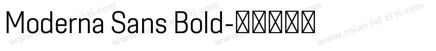 Moderna Sans Bold字体转换